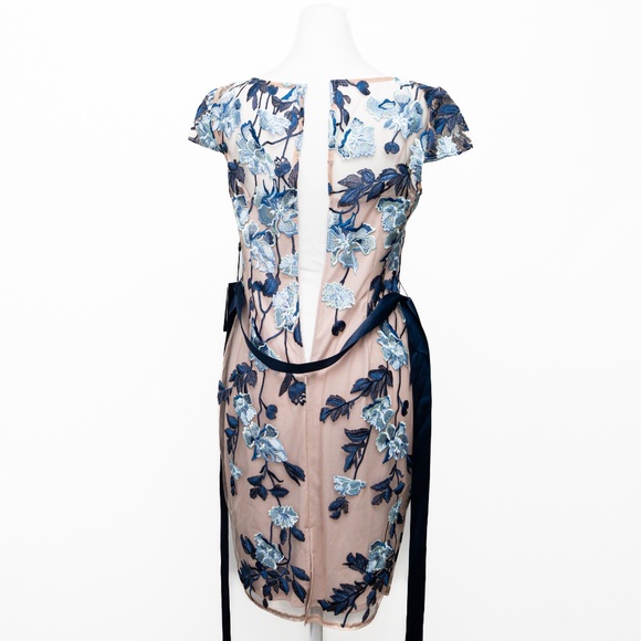 Adrianna Papell Embroidered Floral Sheath Dress - Picture 12 of 12